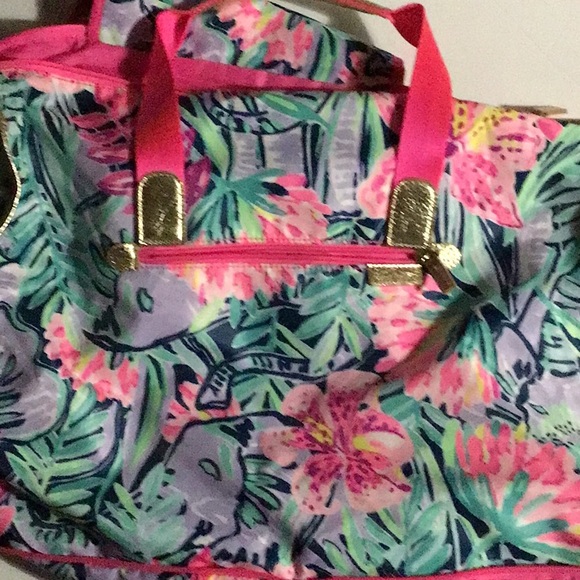 Lilly Pulitzer Palm Packable Weekender Tote Bag - Picture 6 of 10